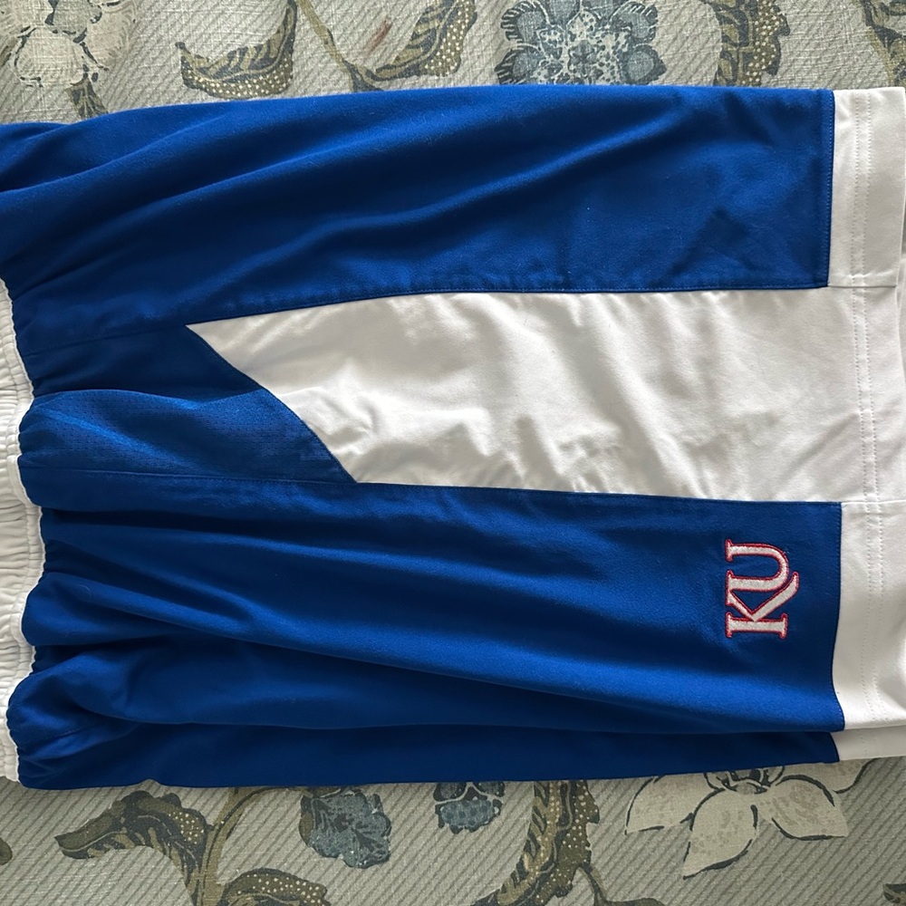 KU Adidas basketball shorts